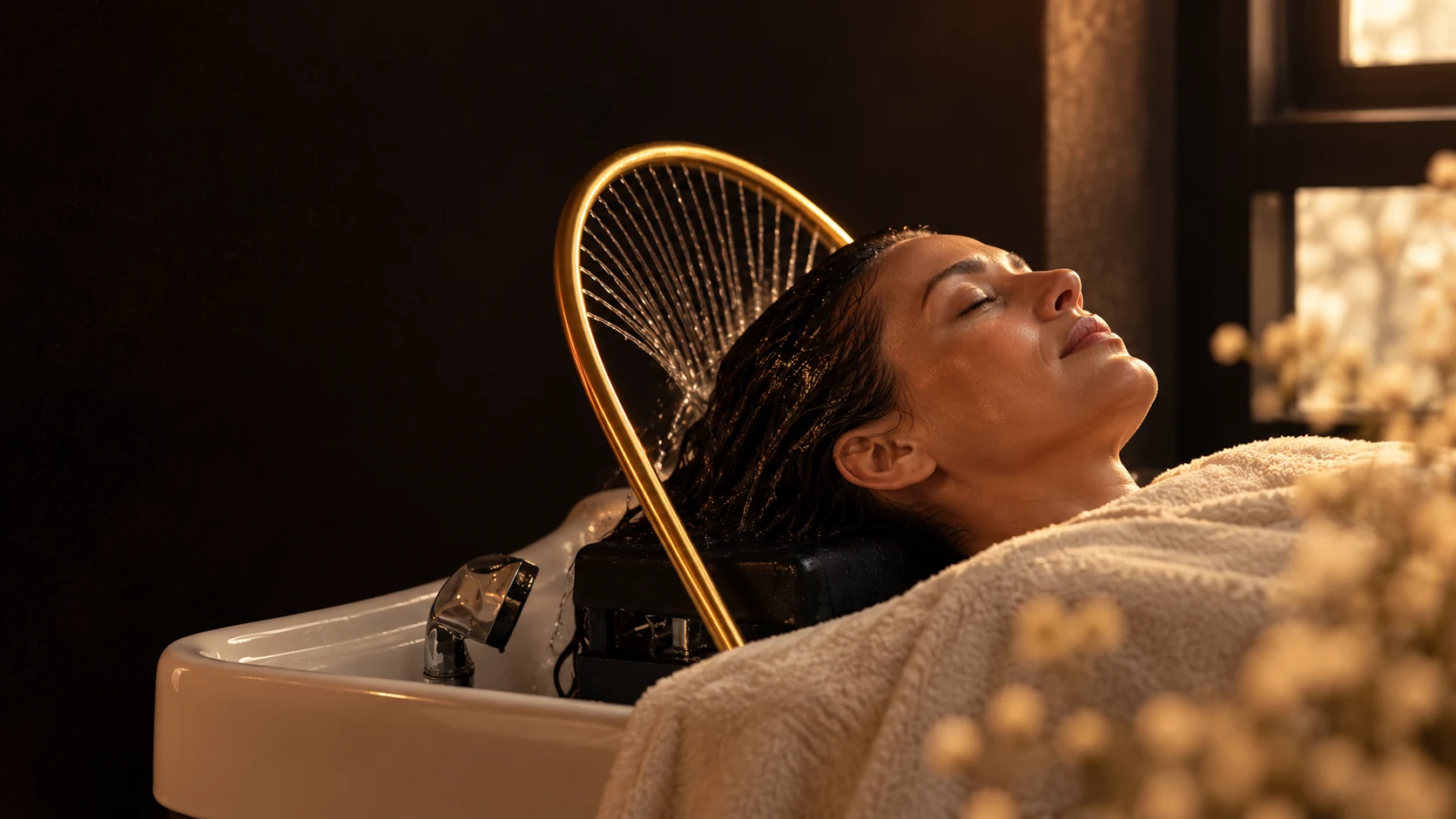 Relaxing Head Spa care in a private h.AIRLAB treatment room